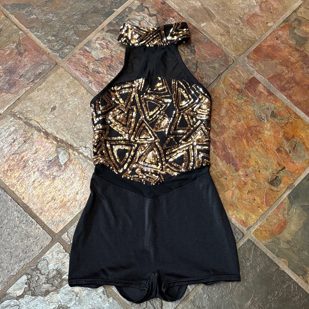 Double Platinum Sequin Halter Bodysuit